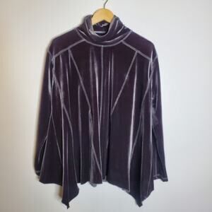 SNO SKINS Top Women Velvet Asy Collar Just Perfect Collection Size medium